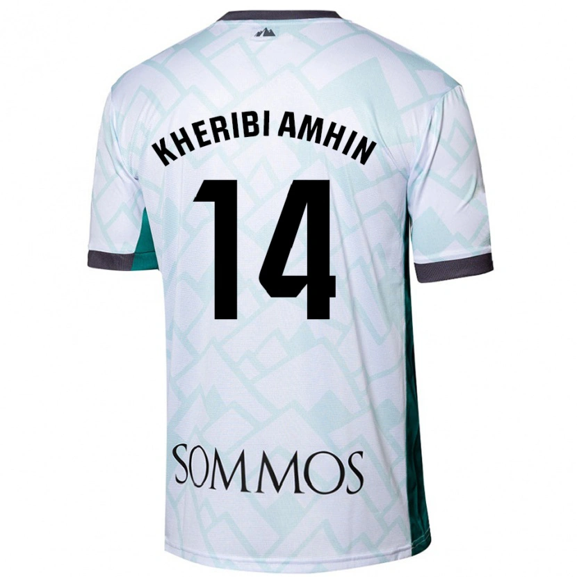 Danxen Herren Nabil Kheribi Amhin #14 Weiß Grün Auswärtstrikot Trikot 2024/25 T-Shirt
