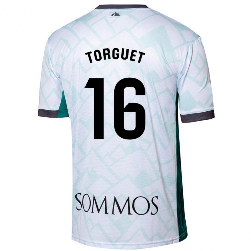 Danxen Herren Miguel Torguet #16 Weiß Grün Auswärtstrikot Trikot 2024/25 T-Shirt
