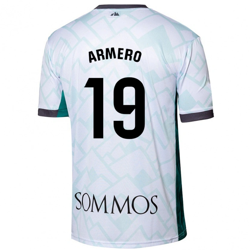 Danxen Herren Sergi Armero #19 Weiß Grün Auswärtstrikot Trikot 2024/25 T-Shirt