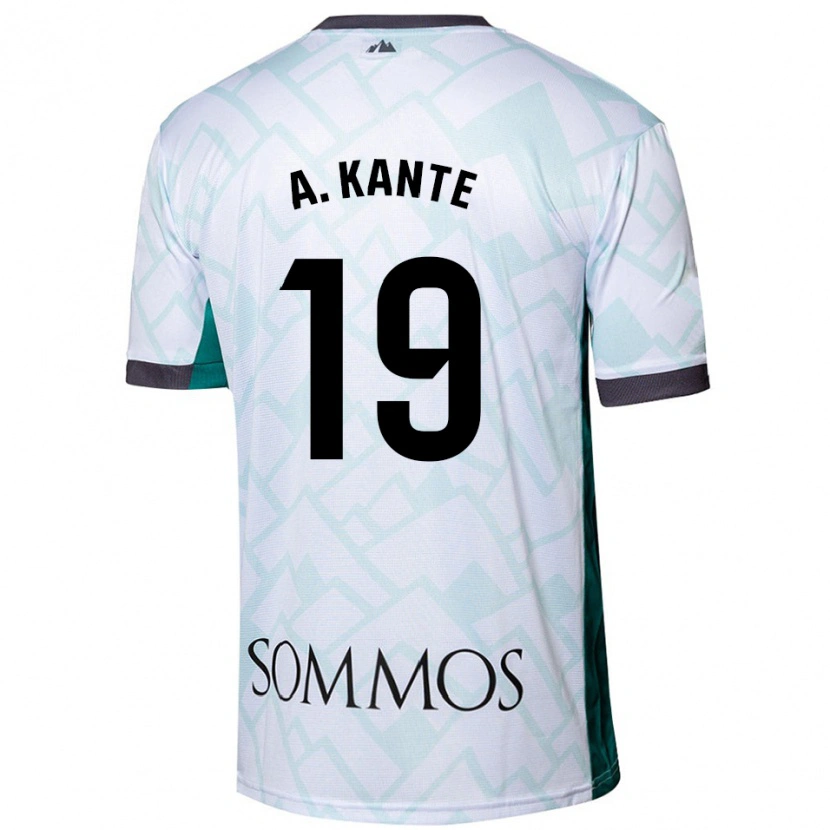 Danxen Herren Abou Kanté #19 Weiß Grün Auswärtstrikot Trikot 2024/25 T-Shirt