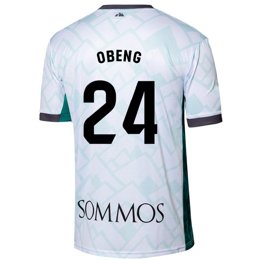 Danxen Herren Samuel Obeng #24 Weiß Grün Auswärtstrikot Trikot 2024/25 T-Shirt