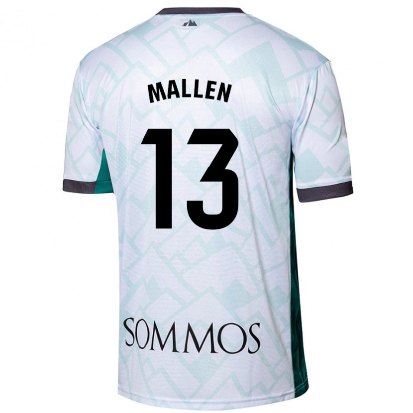 Danxen Herren Lucía Mallén #13 Weiß Grün Auswärtstrikot Trikot 2024/25 T-Shirt