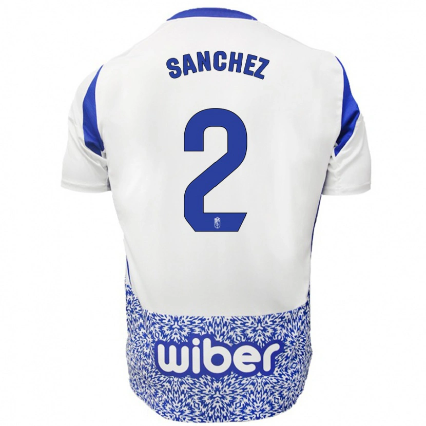 Danxen Herren Rubén Sánchez #2 Weiß Blau Auswärtstrikot Trikot 2024/25 T-Shirt