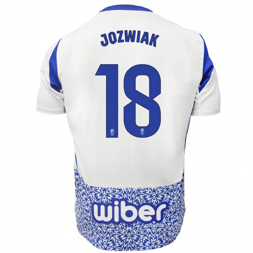 Danxen Herren Kamil Jóźwiak #18 Weiß Blau Auswärtstrikot Trikot 2024/25 T-Shirt