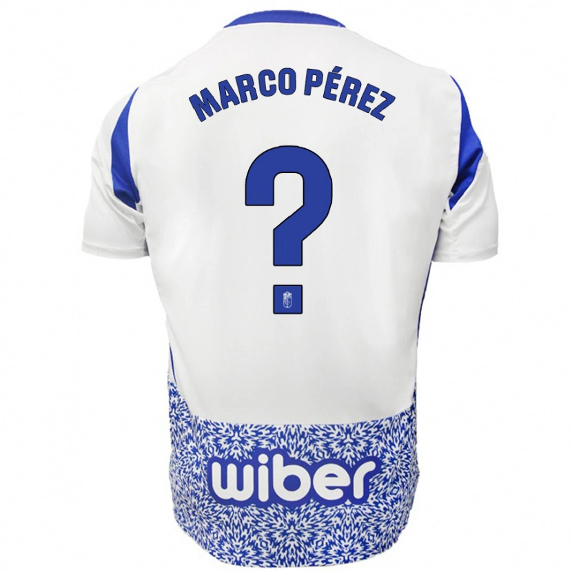 Danxen Herren Marco Pérez #0 Weiß Blau Auswärtstrikot Trikot 2024/25 T-Shirt