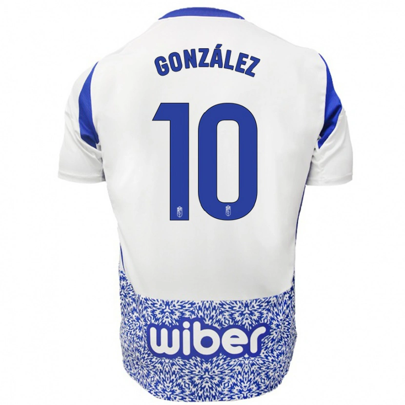 Danxen Herren Mario González #10 Weiß Blau Auswärtstrikot Trikot 2024/25 T-Shirt