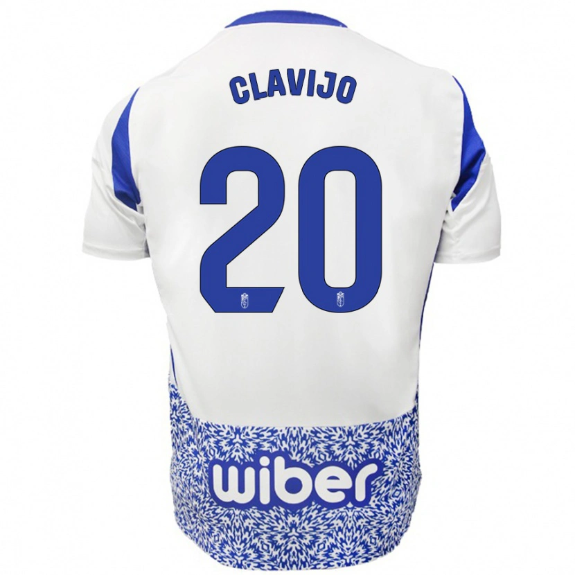 Danxen Herren Dani Clavijo #20 Weiß Blau Auswärtstrikot Trikot 2024/25 T-Shirt