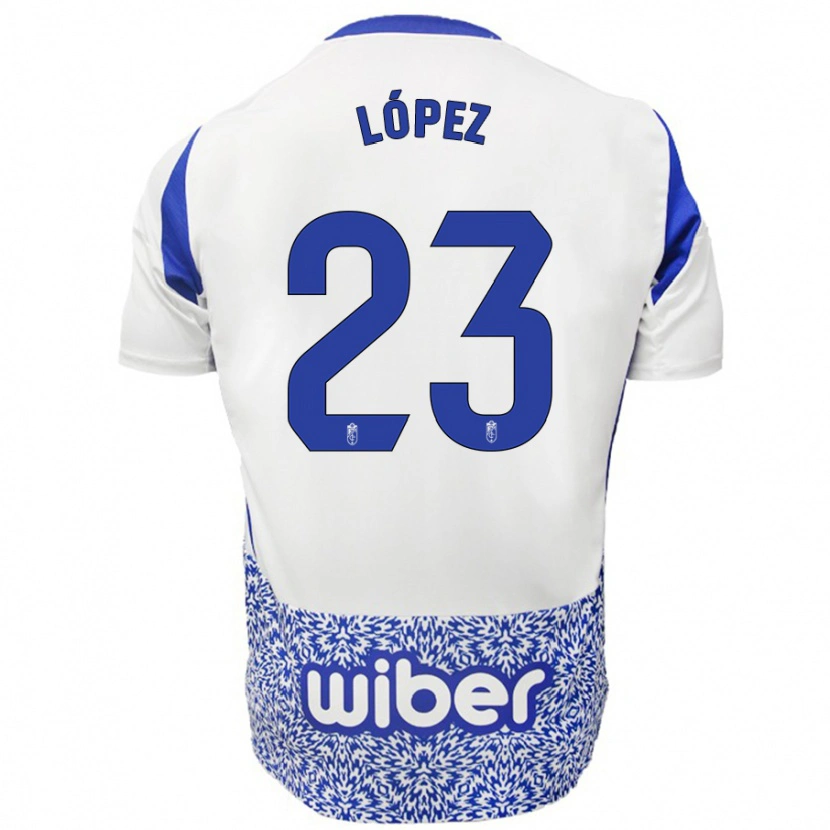 Danxen Herren Diego López #23 Weiß Blau Auswärtstrikot Trikot 2024/25 T-Shirt