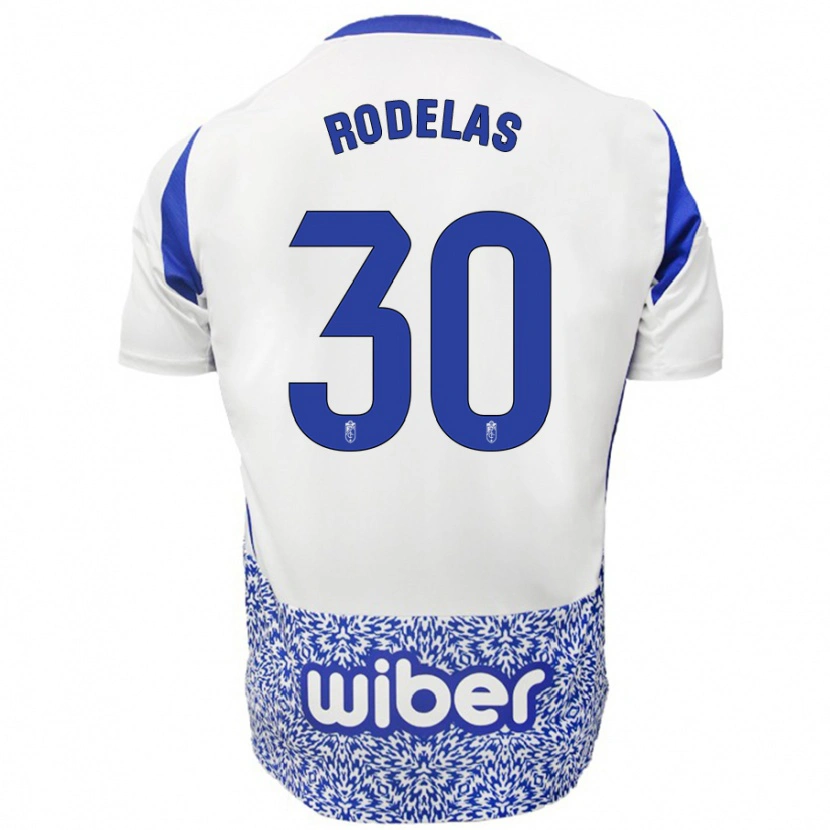 Danxen Herren Sergio Rodelas #30 Weiß Blau Auswärtstrikot Trikot 2024/25 T-Shirt