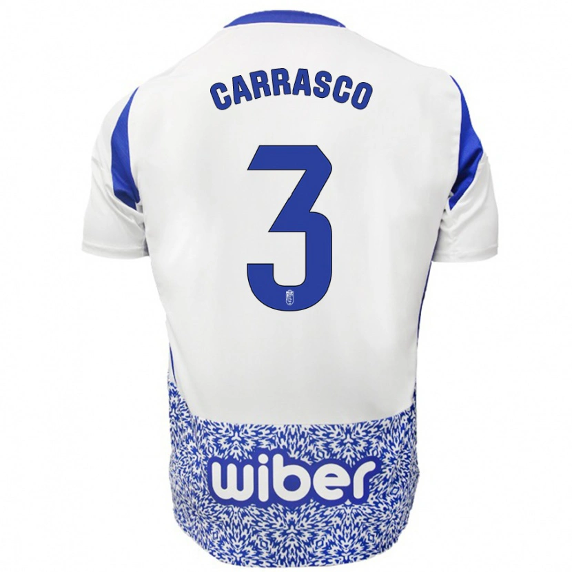 Danxen Herren Marta Carrasco #3 Weiß Blau Auswärtstrikot Trikot 2024/25 T-Shirt