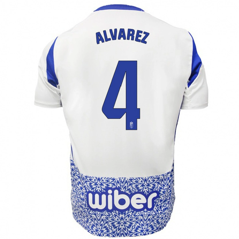 Danxen Herren Isabel Álvarez #4 Weiß Blau Auswärtstrikot Trikot 2024/25 T-Shirt