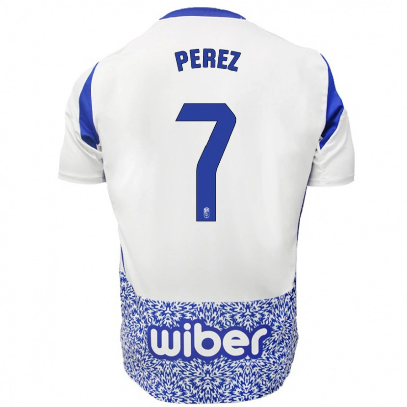 Danxen Herren Laura Pérez #7 Weiß Blau Auswärtstrikot Trikot 2024/25 T-Shirt