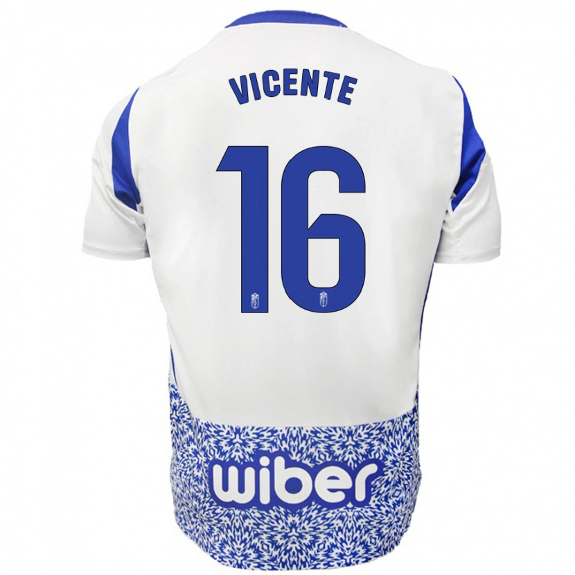 Danxen Herren Nerea Vicente #16 Weiß Blau Auswärtstrikot Trikot 2024/25 T-Shirt