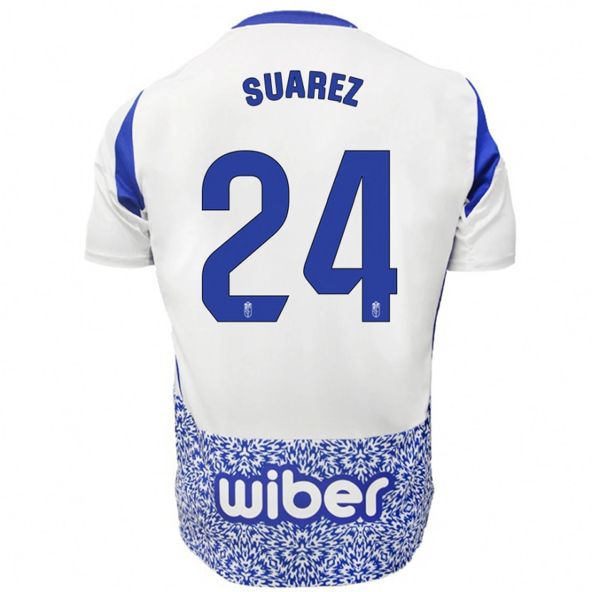 Danxen Herren Carlota Suárez #24 Weiß Blau Auswärtstrikot Trikot 2024/25 T-Shirt