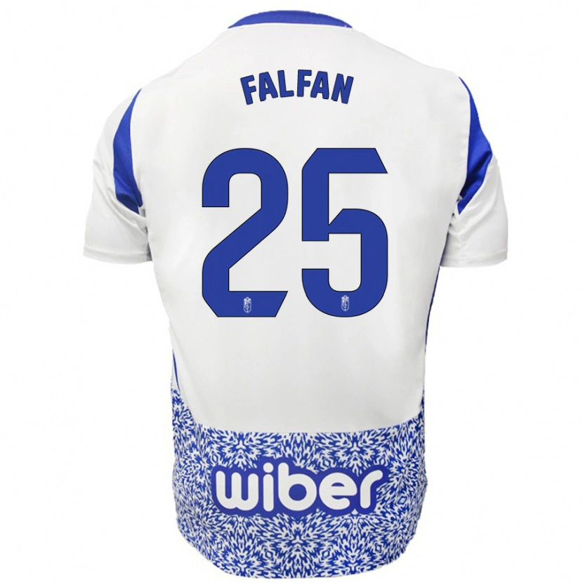 Danxen Herren Daiana Falfán #25 Weiß Blau Auswärtstrikot Trikot 2024/25 T-Shirt