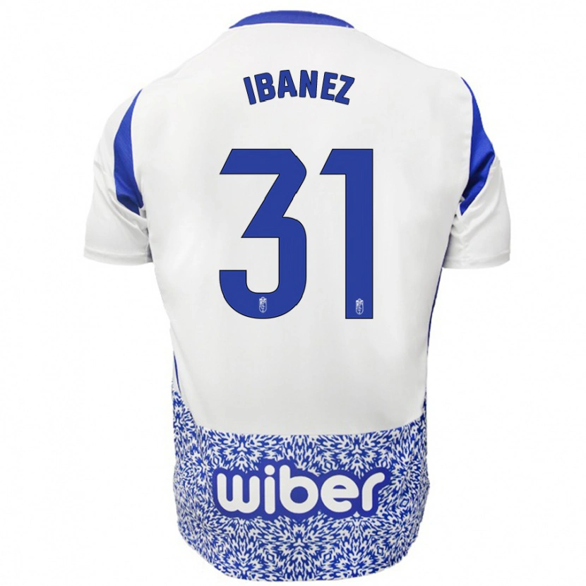 Danxen Herren Alba Ibáñez #31 Weiß Blau Auswärtstrikot Trikot 2024/25 T-Shirt