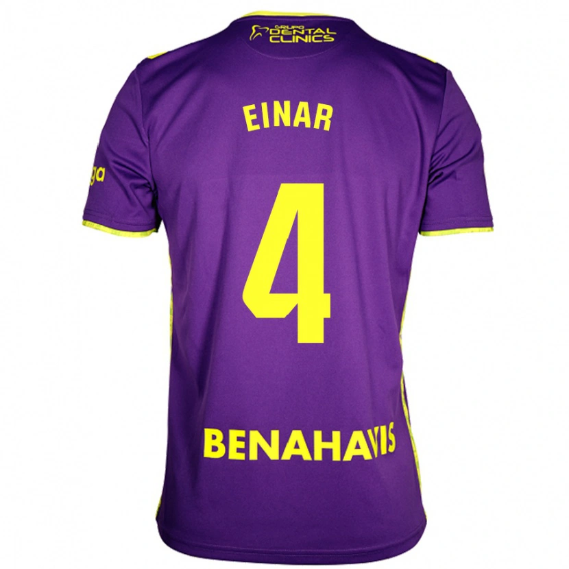 Danxen Herren Einar Galilea #4 Lila Gelb Auswärtstrikot Trikot 2024/25 T-Shirt