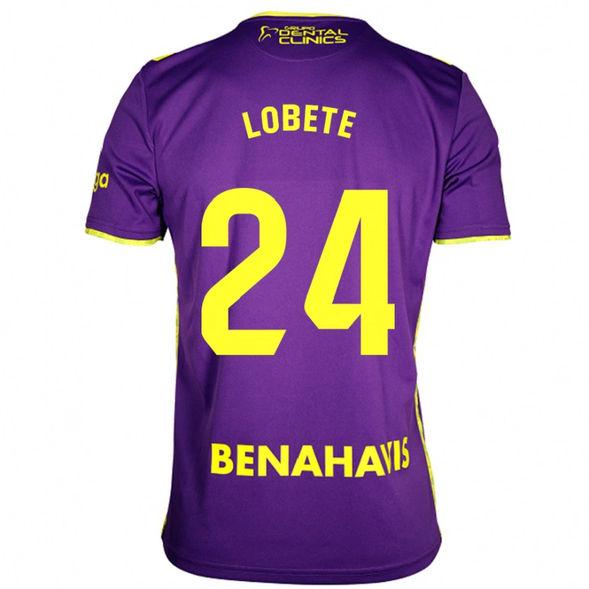 Danxen Herren Julen Lobete #24 Lila Gelb Auswärtstrikot Trikot 2024/25 T-Shirt