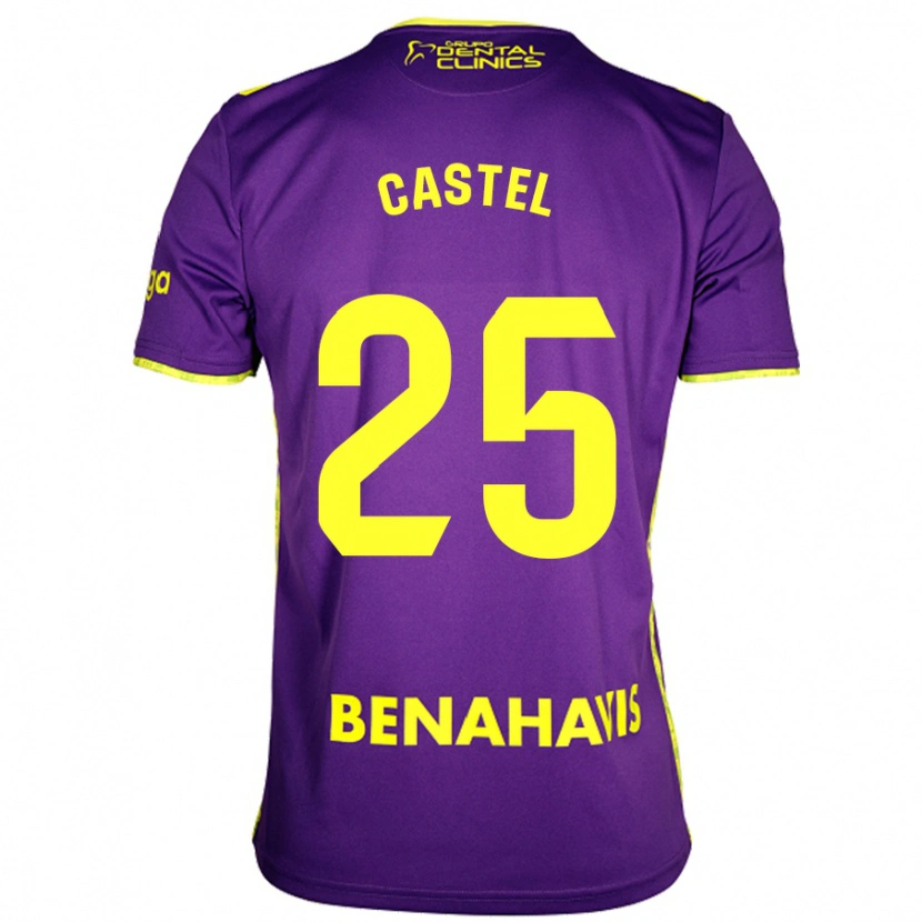 Danxen Herren Sergio Castel #25 Lila Gelb Auswärtstrikot Trikot 2024/25 T-Shirt