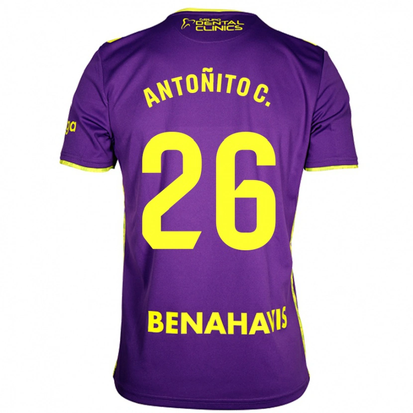 Danxen Herren Antonio Cordero #26 Lila Gelb Auswärtstrikot Trikot 2024/25 T-Shirt