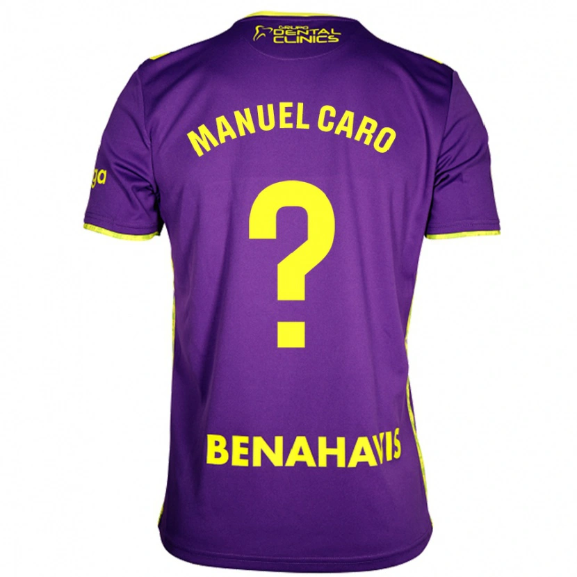 Danxen Herren José Manuel Caro #0 Lila Gelb Auswärtstrikot Trikot 2024/25 T-Shirt