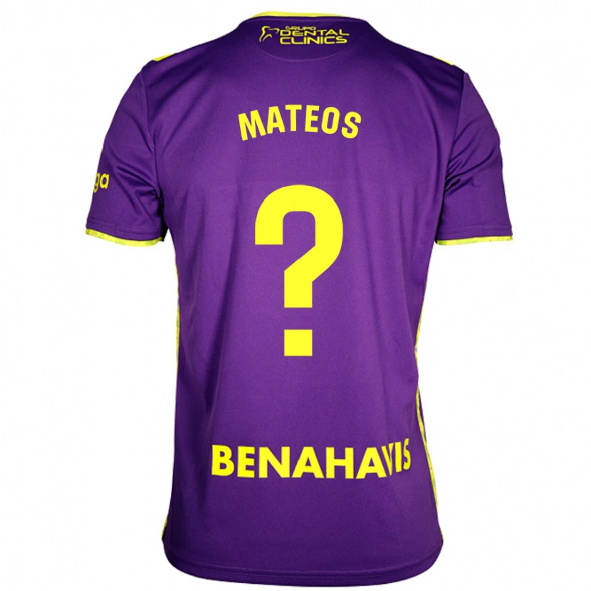Danxen Herren Álex Mateos #0 Lila Gelb Auswärtstrikot Trikot 2024/25 T-Shirt