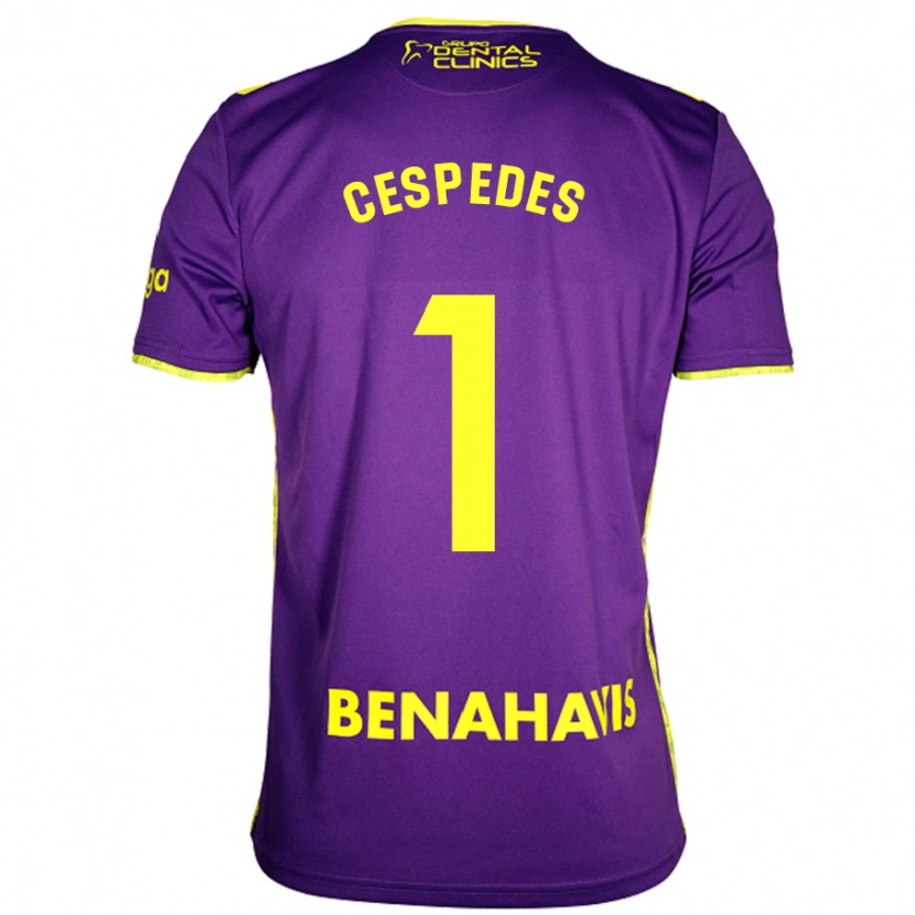 Danxen Herren Andrés Céspedes #1 Lila Gelb Auswärtstrikot Trikot 2024/25 T-Shirt