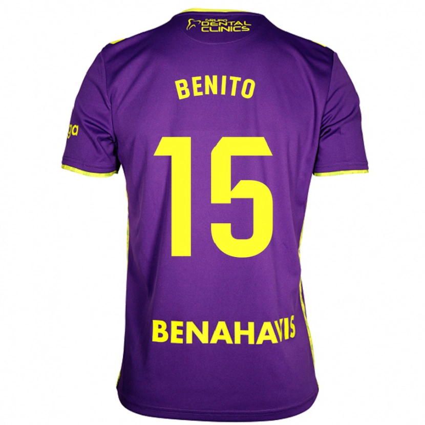 Danxen Herren Iván Benito #15 Lila Gelb Auswärtstrikot Trikot 2024/25 T-Shirt