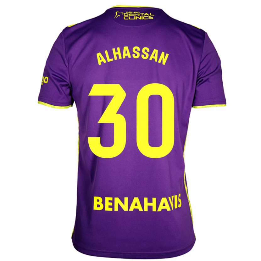 Danxen Herren Mubarak Alhassan #30 Lila Gelb Auswärtstrikot Trikot 2024/25 T-Shirt