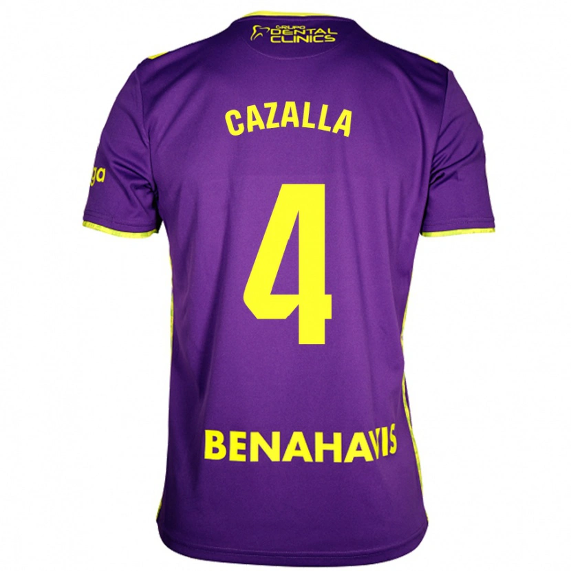 Danxen Herren Marta Cazalla #4 Lila Gelb Auswärtstrikot Trikot 2024/25 T-Shirt