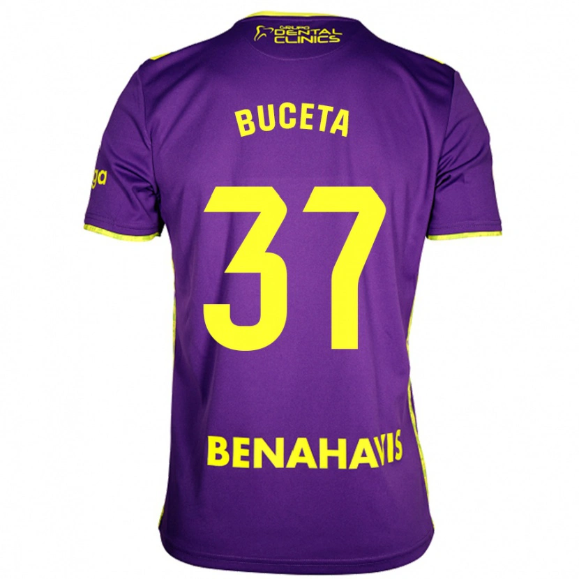Danxen Herren Ana Buceta #37 Lila Gelb Auswärtstrikot Trikot 2024/25 T-Shirt