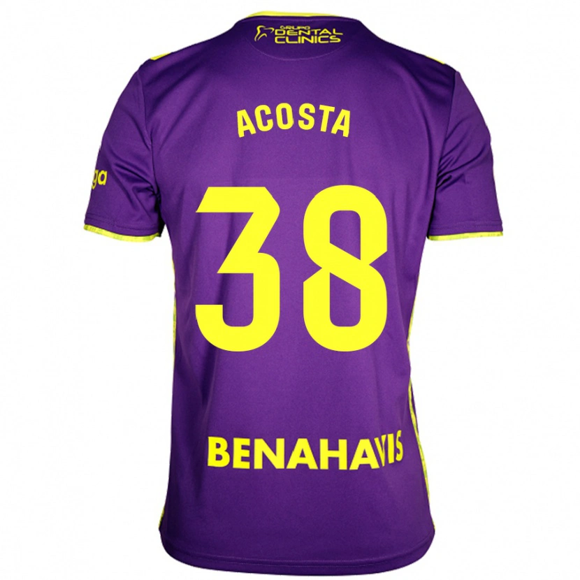Danxen Herren Judith Acosta #38 Lila Gelb Auswärtstrikot Trikot 2024/25 T-Shirt