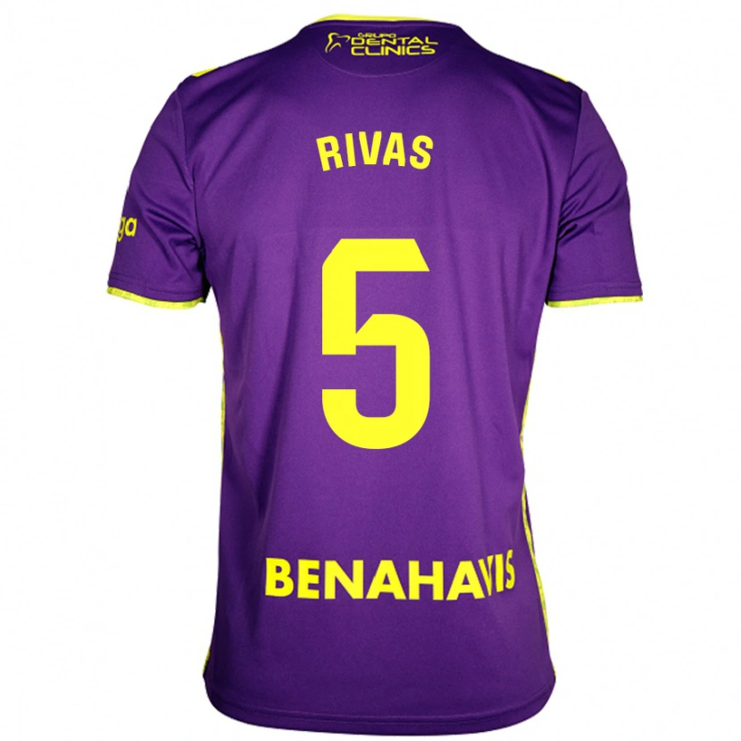 Danxen Herren Juande Rivas #5 Lila Gelb Auswärtstrikot Trikot 2024/25 T-Shirt
