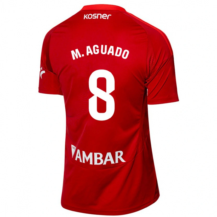 Danxen Herren Marc Aguado #8 Weiß Blau Auswärtstrikot Trikot 2024/25 T-Shirt