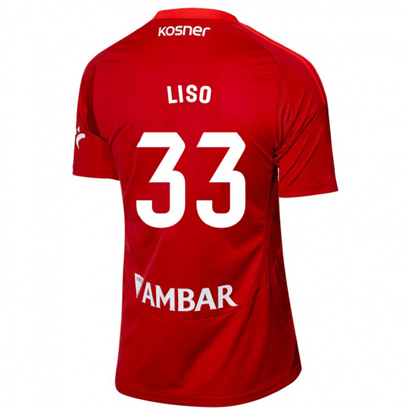Danxen Herren Adrián Liso #33 Weiß Blau Auswärtstrikot Trikot 2024/25 T-Shirt