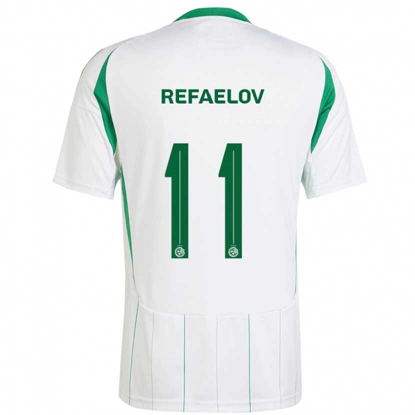 Danxen Herren Lior Refaelov #11 Weiß Grün Auswärtstrikot Trikot 2024/25 T-Shirt