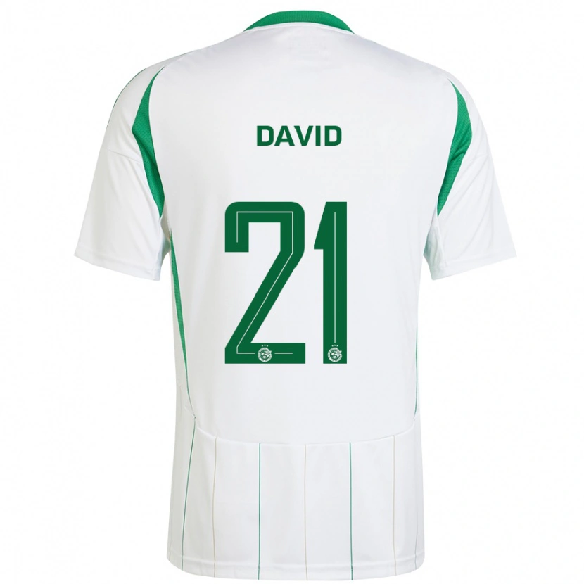 Danxen Herren Dean David #21 Weiß Grün Auswärtstrikot Trikot 2024/25 T-Shirt