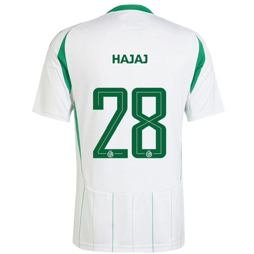 Danxen Herren Ilay Hajaj #28 Weiß Grün Auswärtstrikot Trikot 2024/25 T-Shirt
