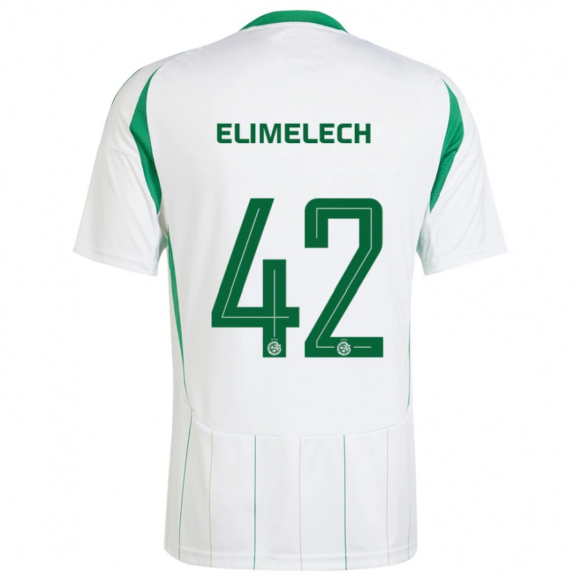 Danxen Herren Roey Elimelech #42 Weiß Grün Auswärtstrikot Trikot 2024/25 T-Shirt