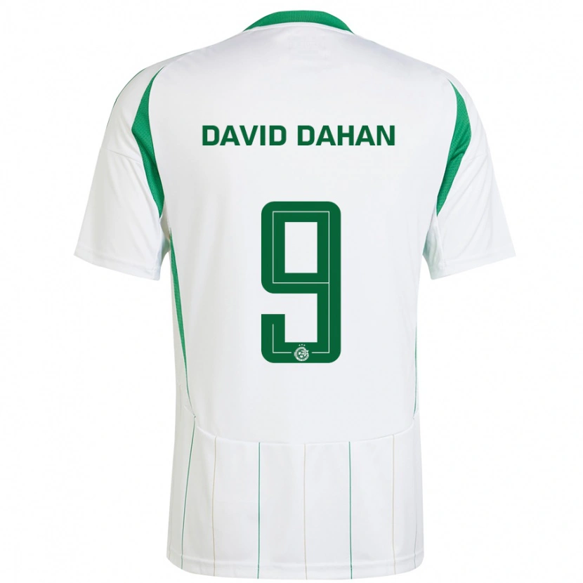 Danxen Herren Omer David Dahan #9 Weiß Grün Auswärtstrikot Trikot 2024/25 T-Shirt