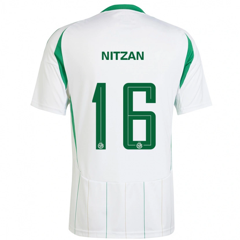 Danxen Herren Itamar Nitzan #16 Weiß Grün Auswärtstrikot Trikot 2024/25 T-Shirt