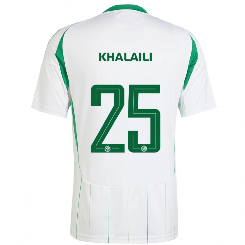 Danxen Herren Anan Khalaili #25 Weiß Grün Auswärtstrikot Trikot 2024/25 T-Shirt