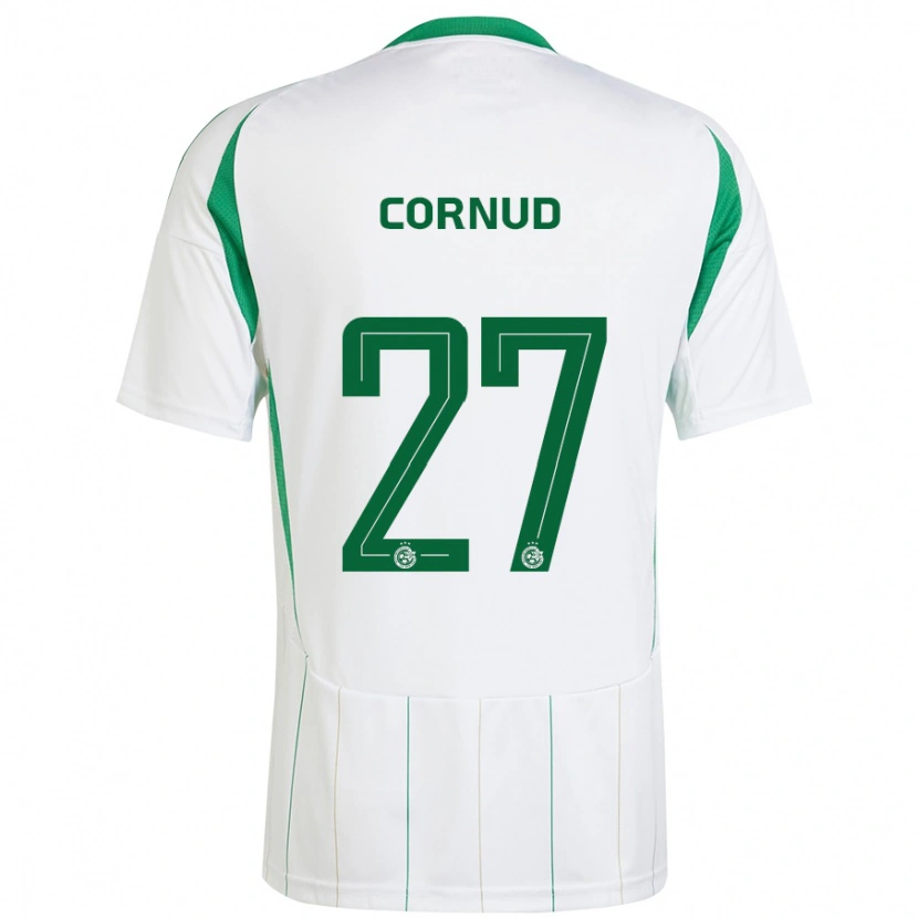 Danxen Herren Pierre Cornud #27 Weiß Grün Auswärtstrikot Trikot 2024/25 T-Shirt