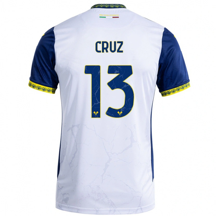 Danxen Herren Juan Manuel Cruz #13 Weiß Blau Auswärtstrikot Trikot 2024/25 T-Shirt