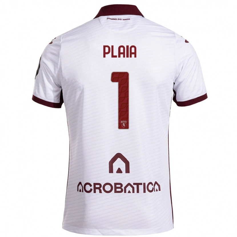 Danxen Herren Francesco Plaia #1 Weiß Kastanienbraun Auswärtstrikot Trikot 2024/25 T-Shirt