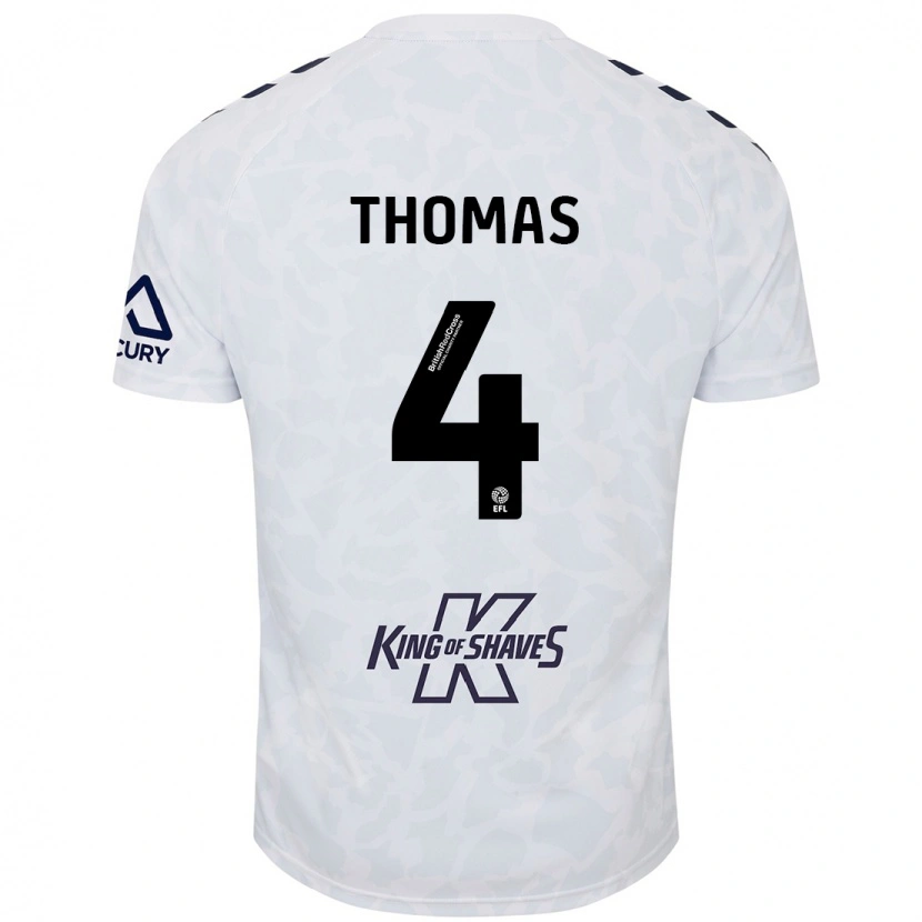 Danxen Herren Bobby Thomas #4 Weiß Auswärtstrikot Trikot 2024/25 T-Shirt