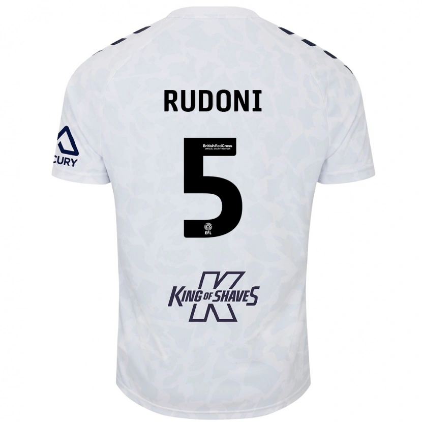Danxen Herren Jack Rudoni #5 Weiß Auswärtstrikot Trikot 2024/25 T-Shirt