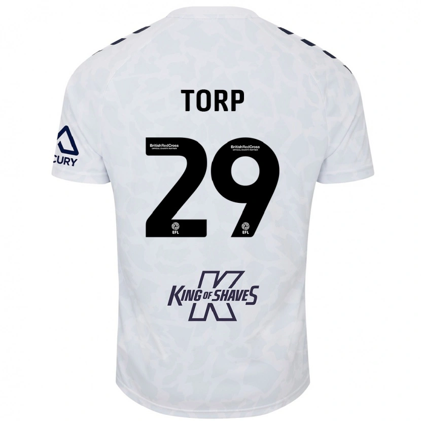 Danxen Herren Victor Torp #29 Weiß Auswärtstrikot Trikot 2024/25 T-Shirt