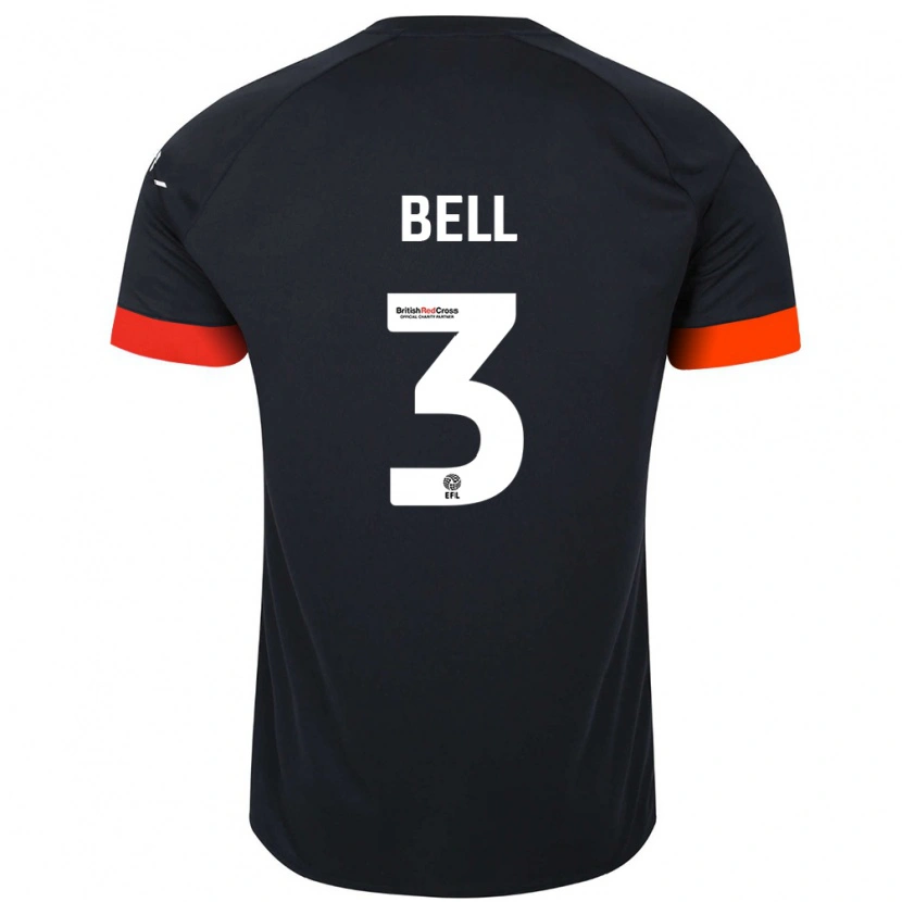 Danxen Herren Amari'i Bell #3 Schwarz Orange Auswärtstrikot Trikot 2024/25 T-Shirt