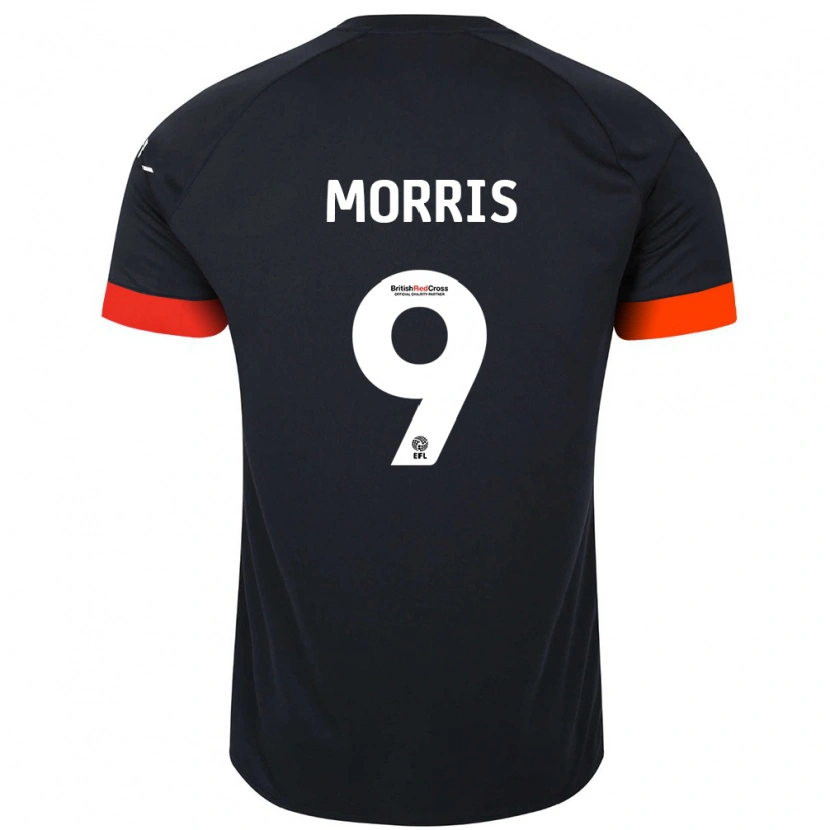 Danxen Herren Carlton Morris #9 Schwarz Orange Auswärtstrikot Trikot 2024/25 T-Shirt